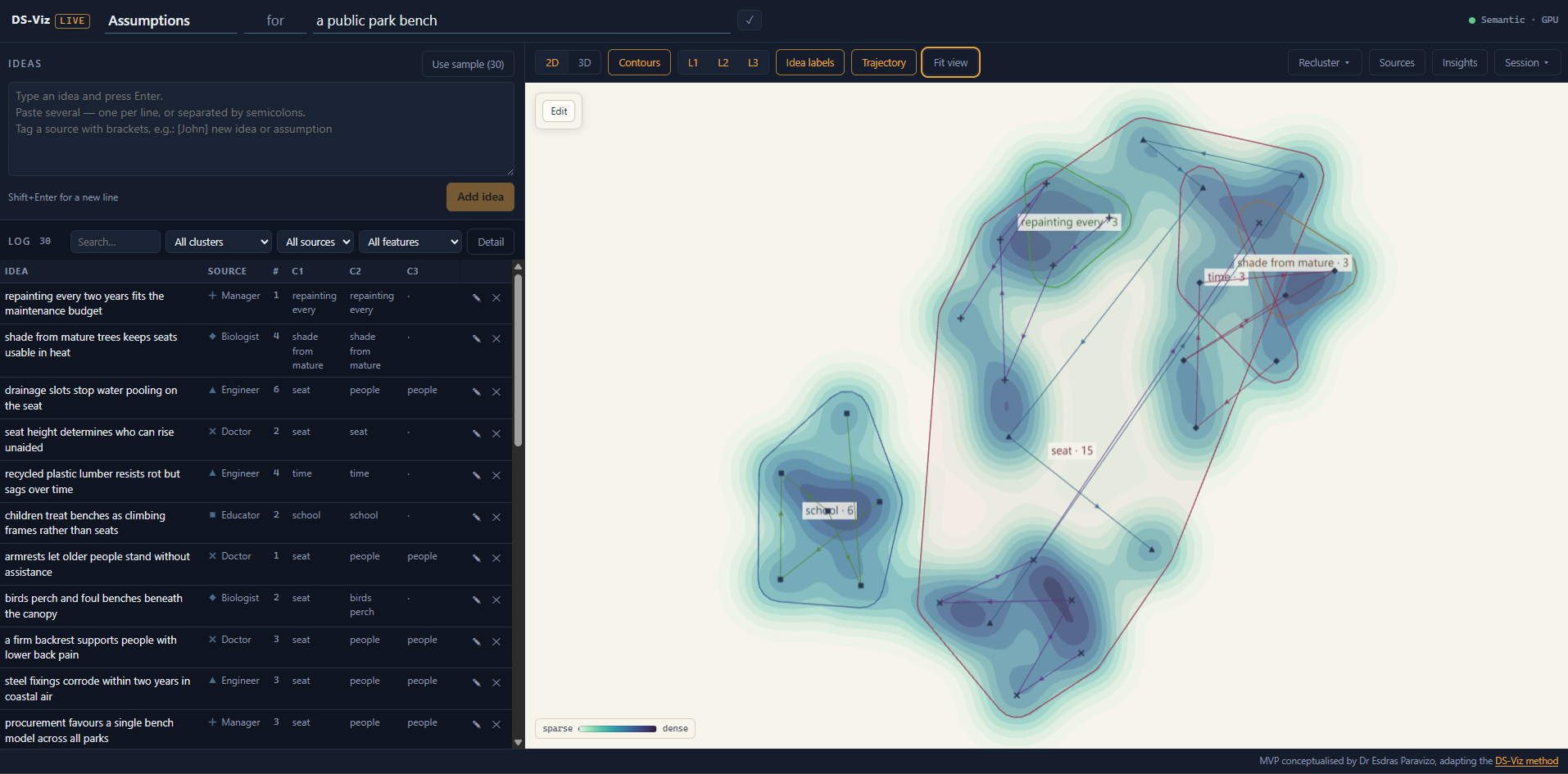 DS-Viz Live — example design space